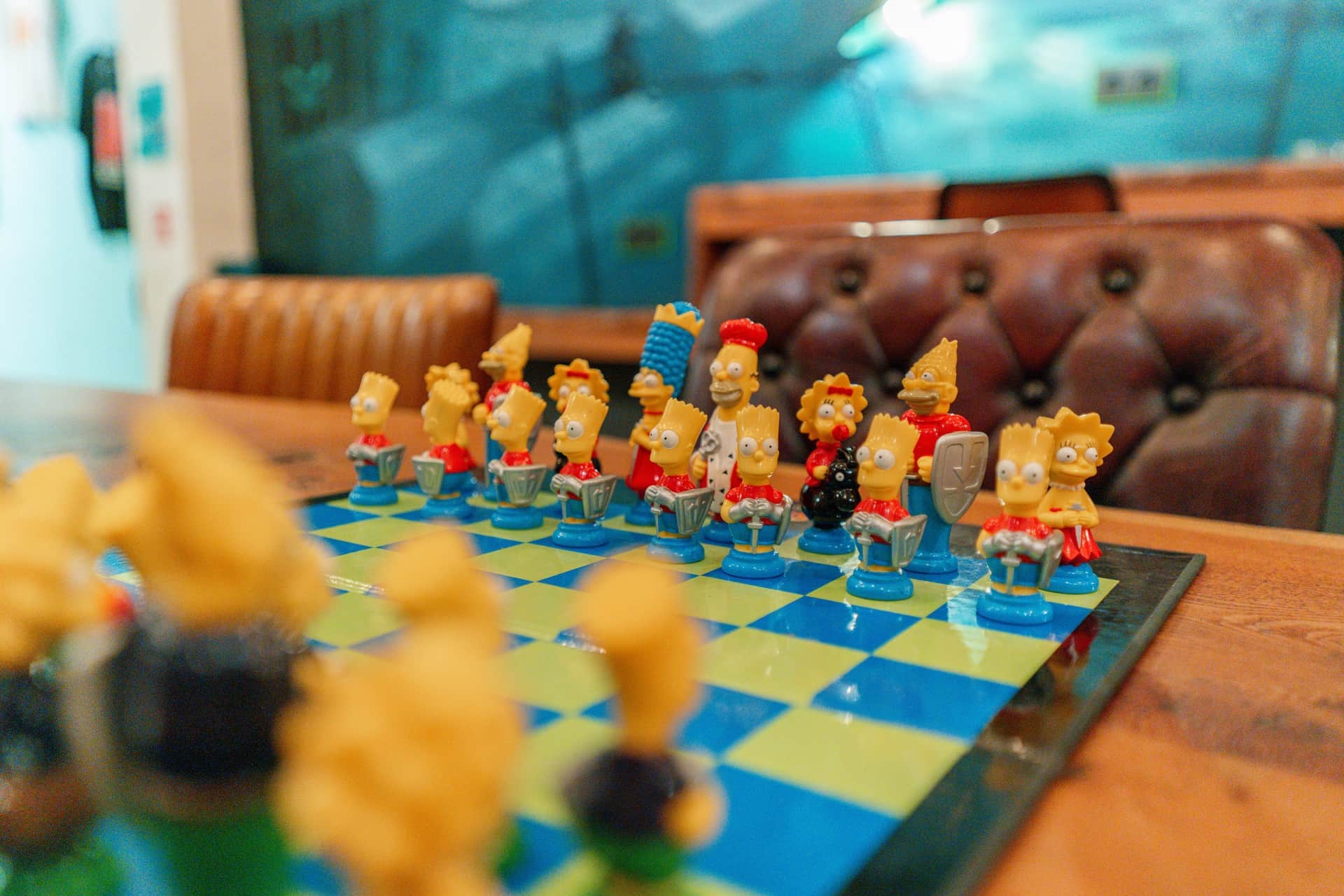 Giochi da tavolo e scacchiera Simpsons presso l’associazione cannabis 1UP Barcellona