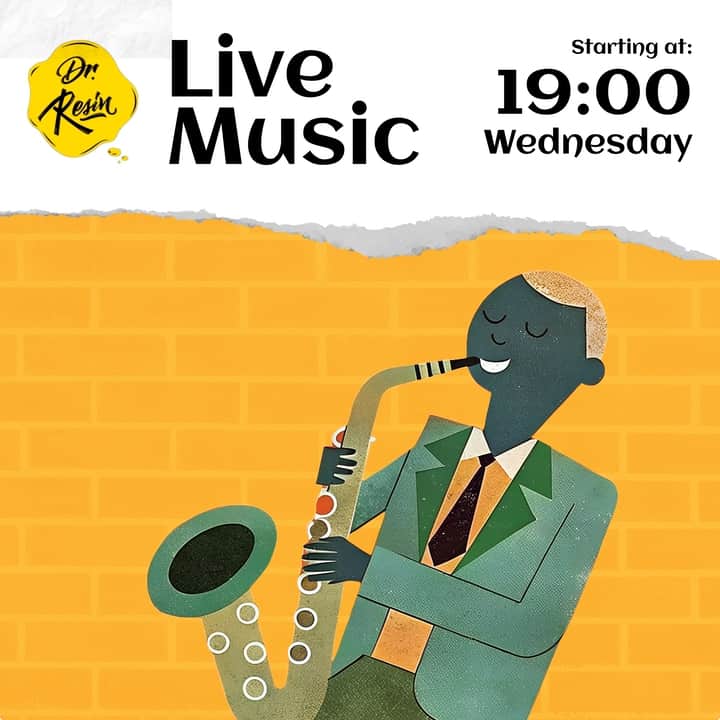 Dr. Resin Poster of Live music event on Wednesday at Dr Resin